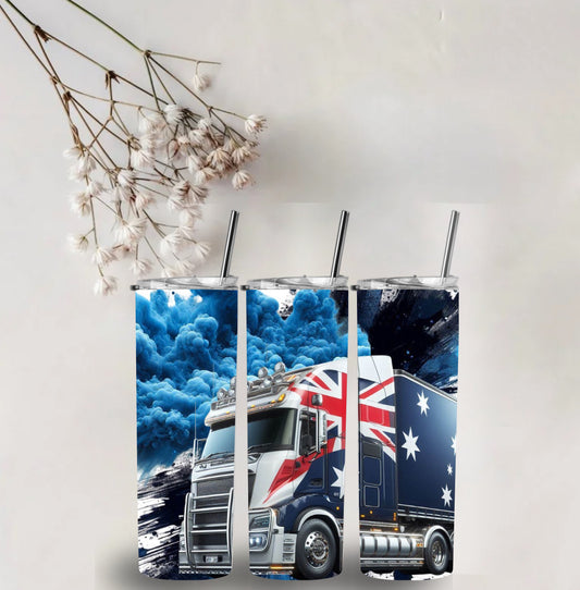 Aussie Pride Ride – 20oz Blue Truck Tumbler