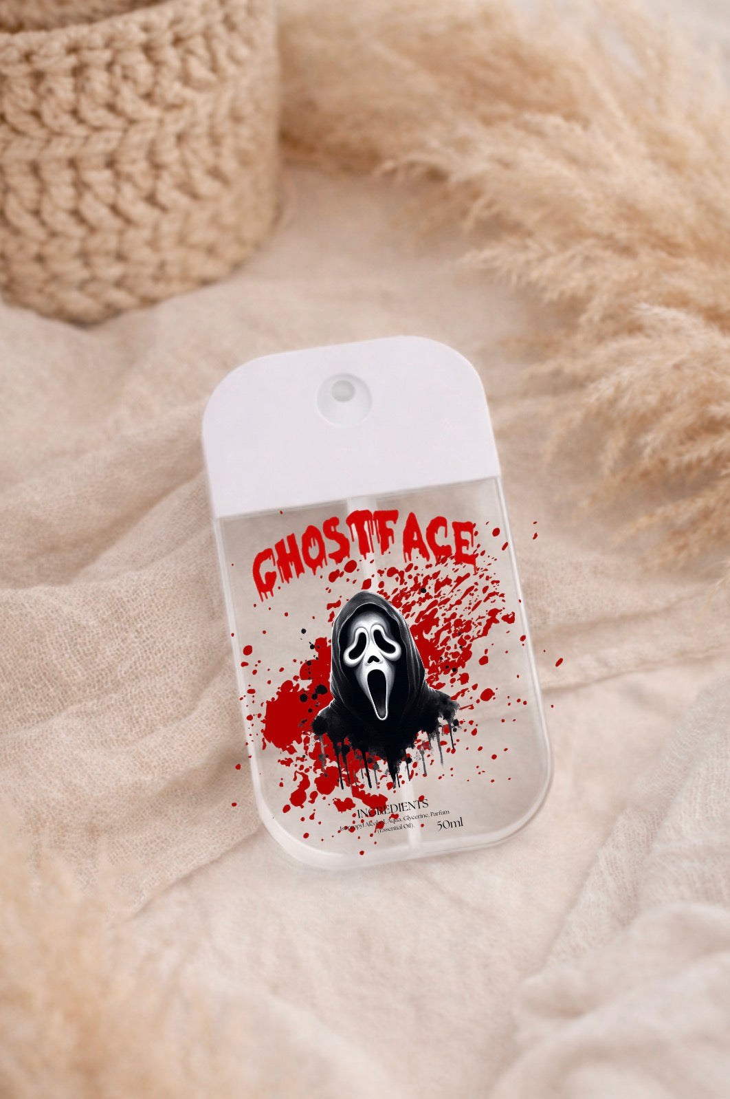 Hand Sanitizer Spray - Ghost Face Black & Red