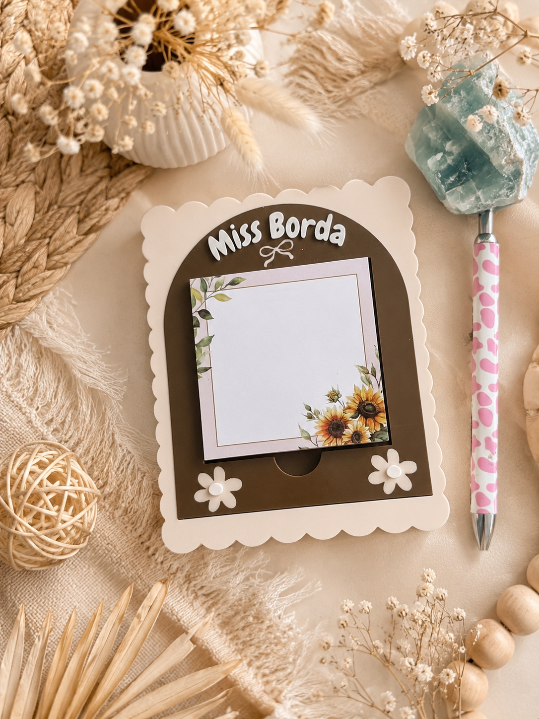 Personalised Sticky Note Holder