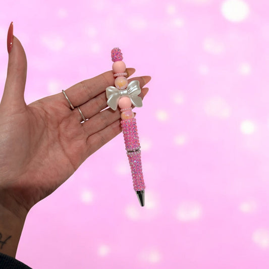 Pretty In Pink Beaded Pen
