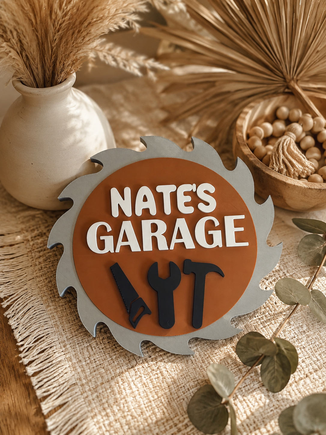 Personalised Garage Saw Blade Sign