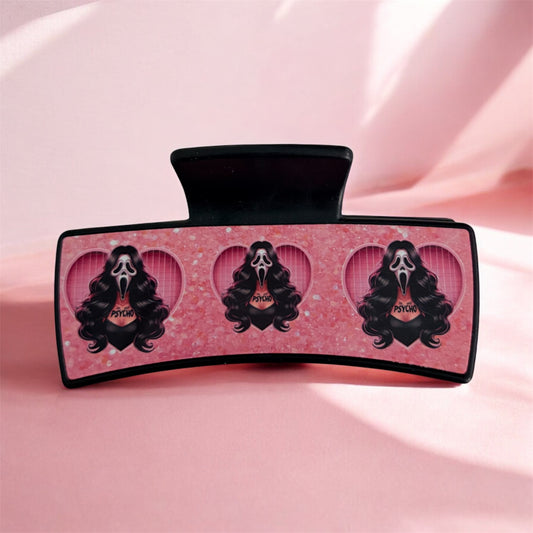 Ghostface Claw Clip Pink Glitter