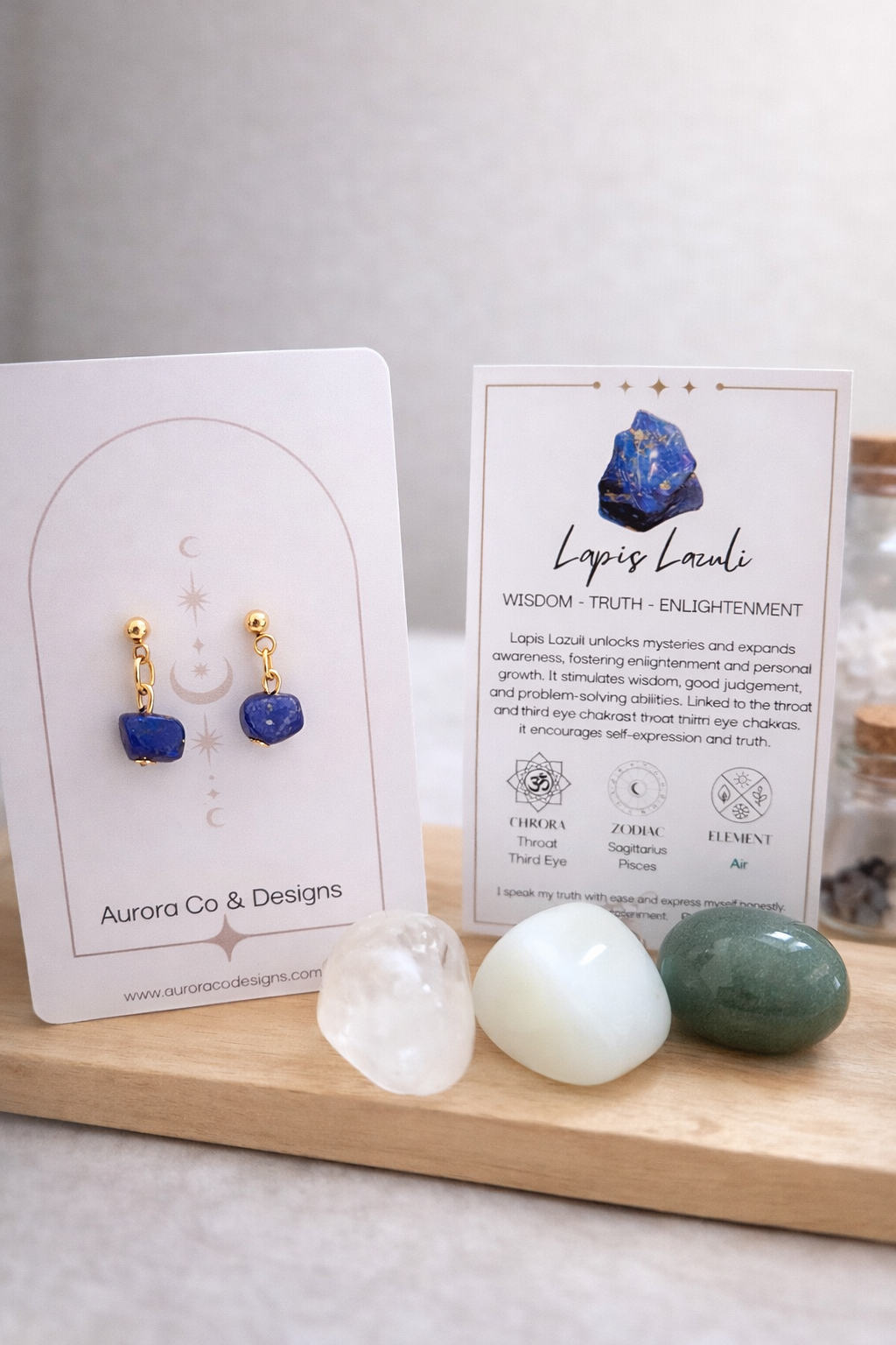 Lapis Lazuli Drop Earrings – Wisdom • Truth • Enlightenment