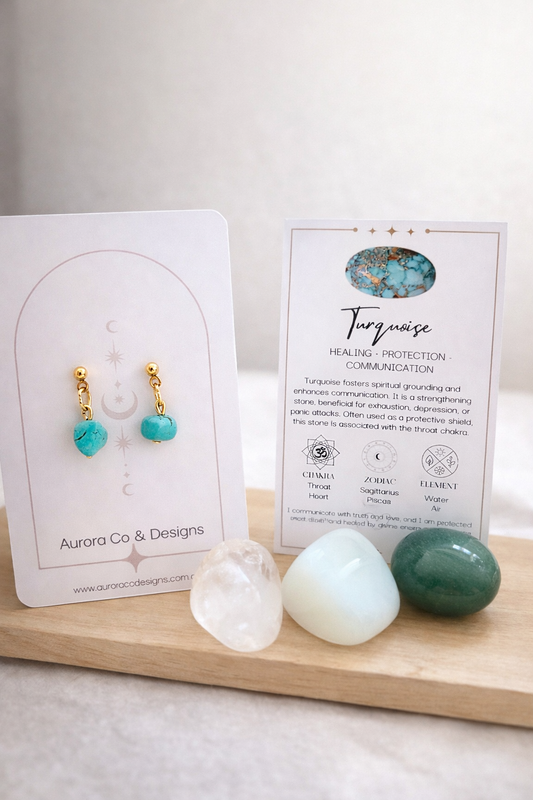 Turquoise Drop Earrings – Healing • Protection • Communication