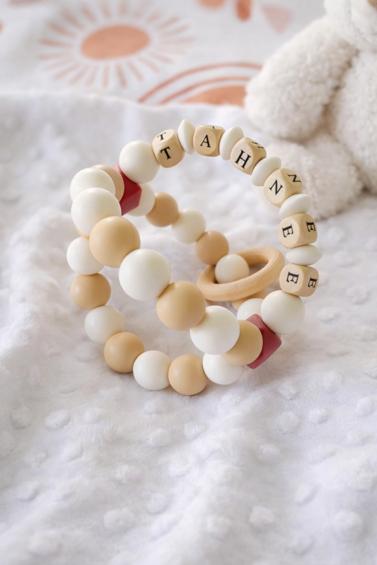 Double Ball Teether - Personalised Name