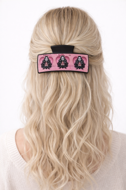 Ghostface Claw Clip Pink Glitter