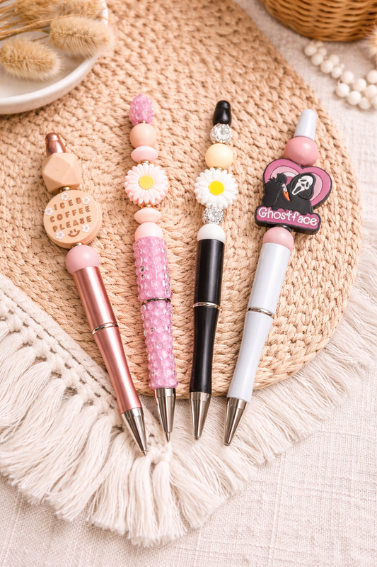 Beaded Pens – Customisable with Focal Beads or Rhinestones