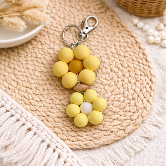 Double Daisy Keyring