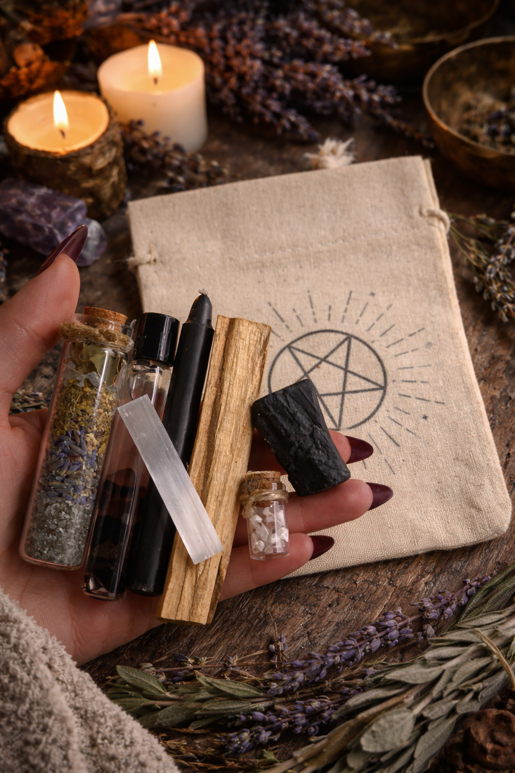 Purifying Ritual Kit 🖤 Protection & Cleansing Ritual Kit – Aurora Co & Designs