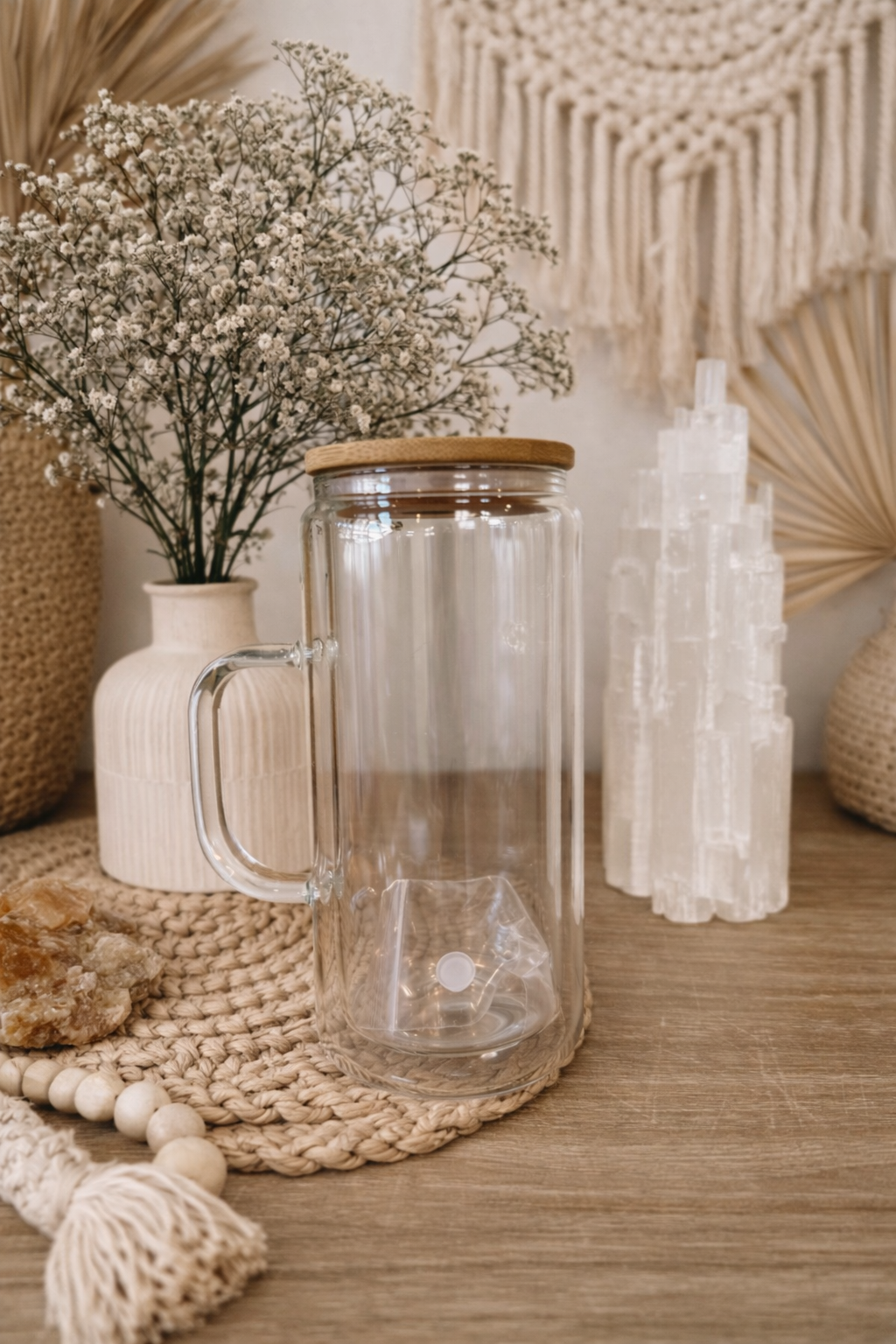 Glass Handle 16oz Snowglobe