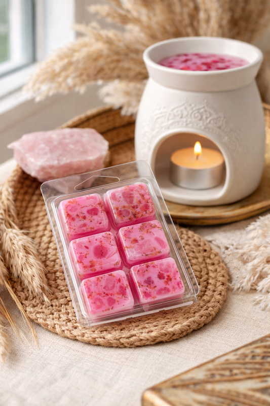 Rose Quartz & Dried Botanicals Wax Melts – Clean Cotton