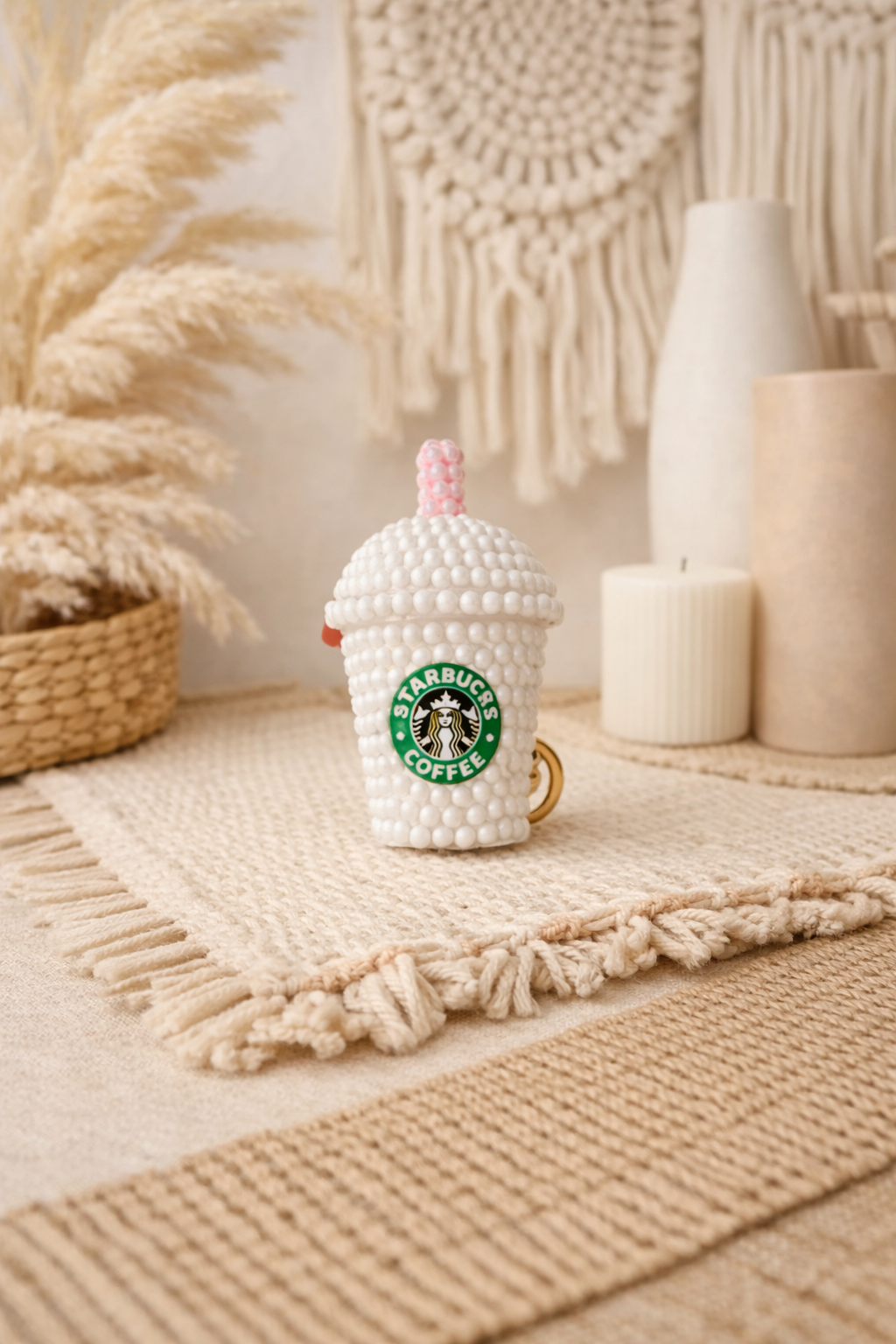 White Starbucks Drink - Pre Made Keyring
