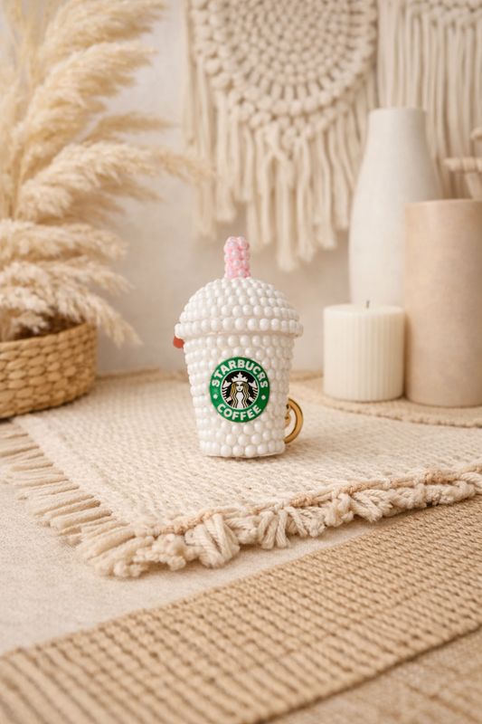 White Starbucks Drink - Pre Made Keyring