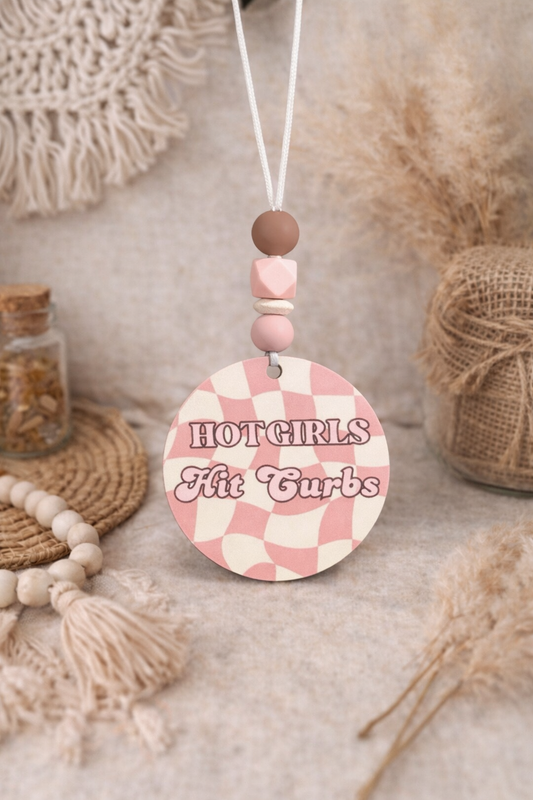 Pre Made -Hot Girls Hit Curbs Car Hanger