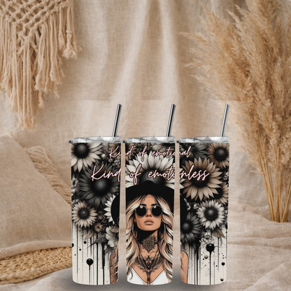 Kind Of Emotional, Kind of Emotionless Aesthetic- 20oz Tumbler
