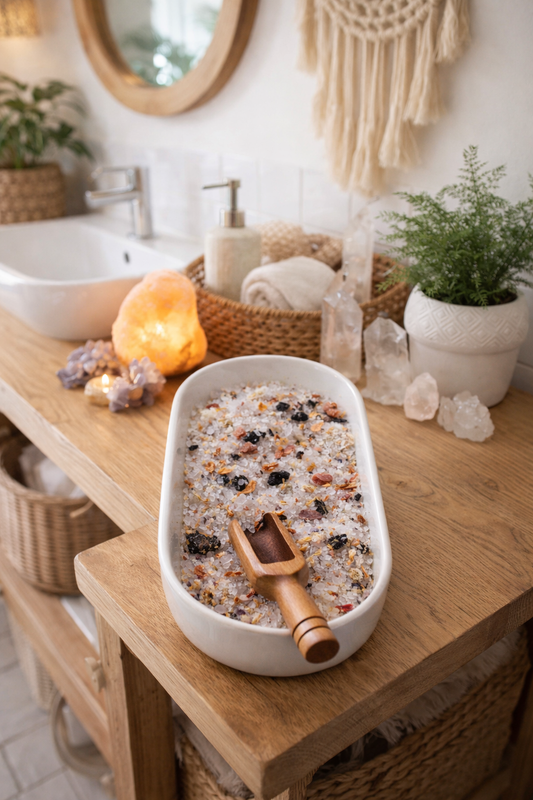 🖤 Black Obsidian Crystal Bath Salts – Miss Dior Inspired 230G