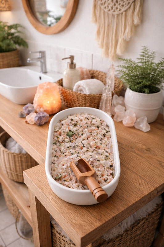 💗 Rose Quartz Crystal Bath Salts – Miss Dior Inspired 230G