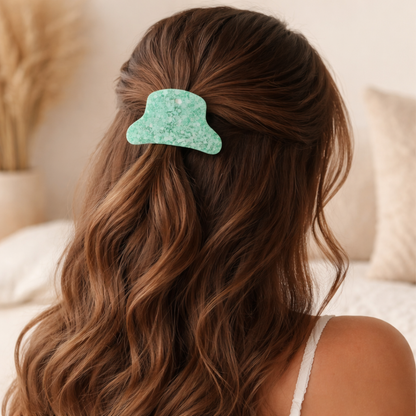 Mint Green Glitter Claw Clip - Small