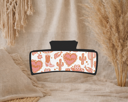 Howdy Cowgirl Claw Clip - Medium