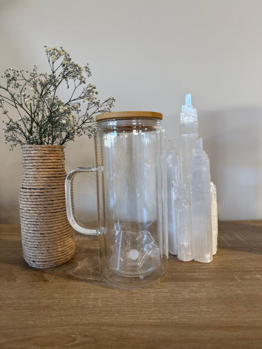 Glass Handle 16oz Snowglobe