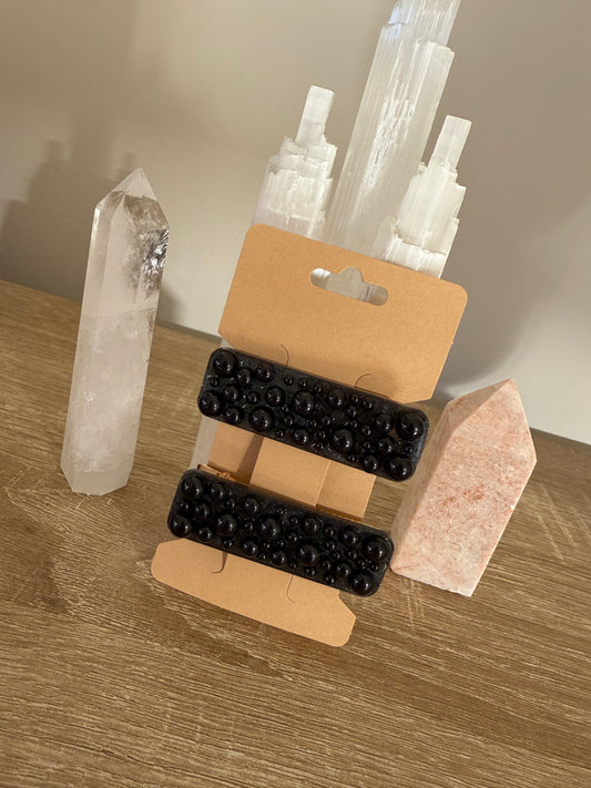 Midnight Pearl Bubble Hair Clips