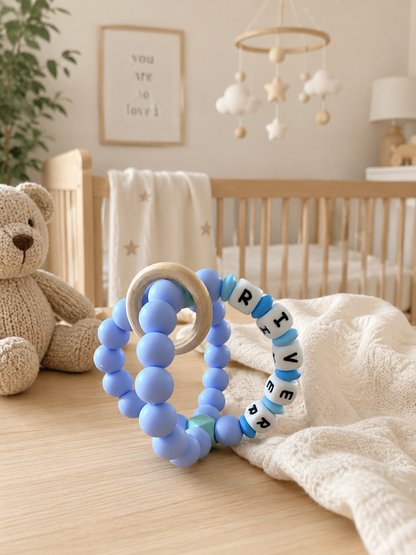 Double Ball Teether - Personalised Name