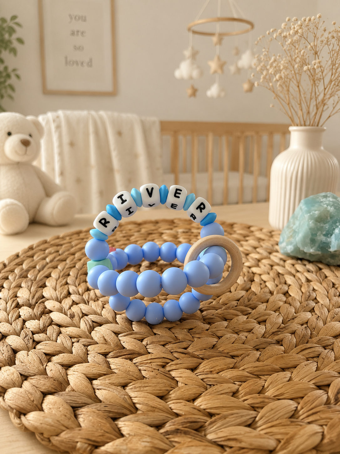 Double Ball Teether - Personalised Name
