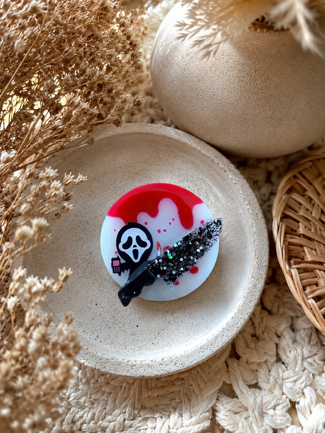 Ghostface Blood Drip | Magnet, Badge Reel or Pop Socket