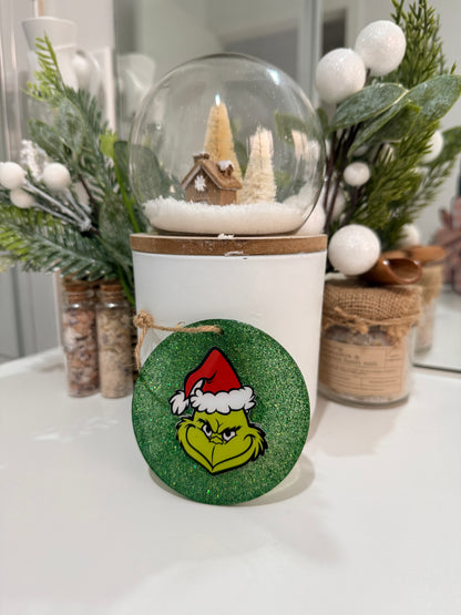 Christmas Character Glitter Ornaments
