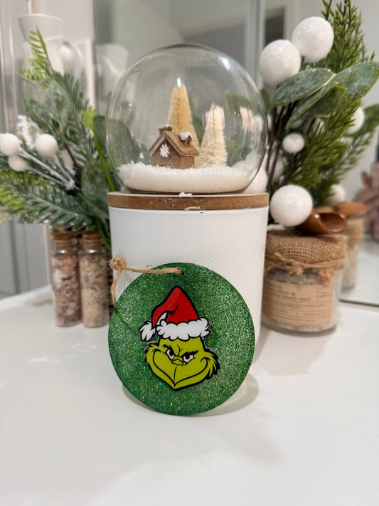 Christmas Character Glitter Ornaments