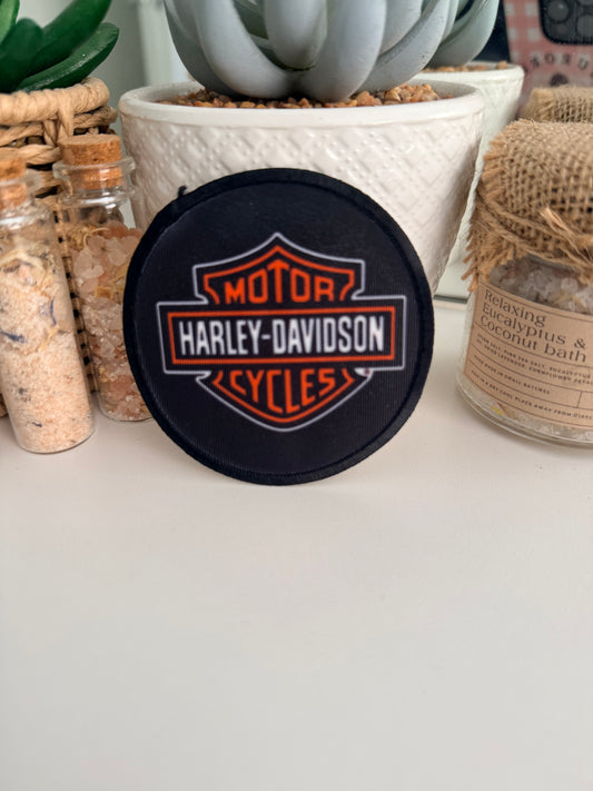 Iron On Patches - Black Harley