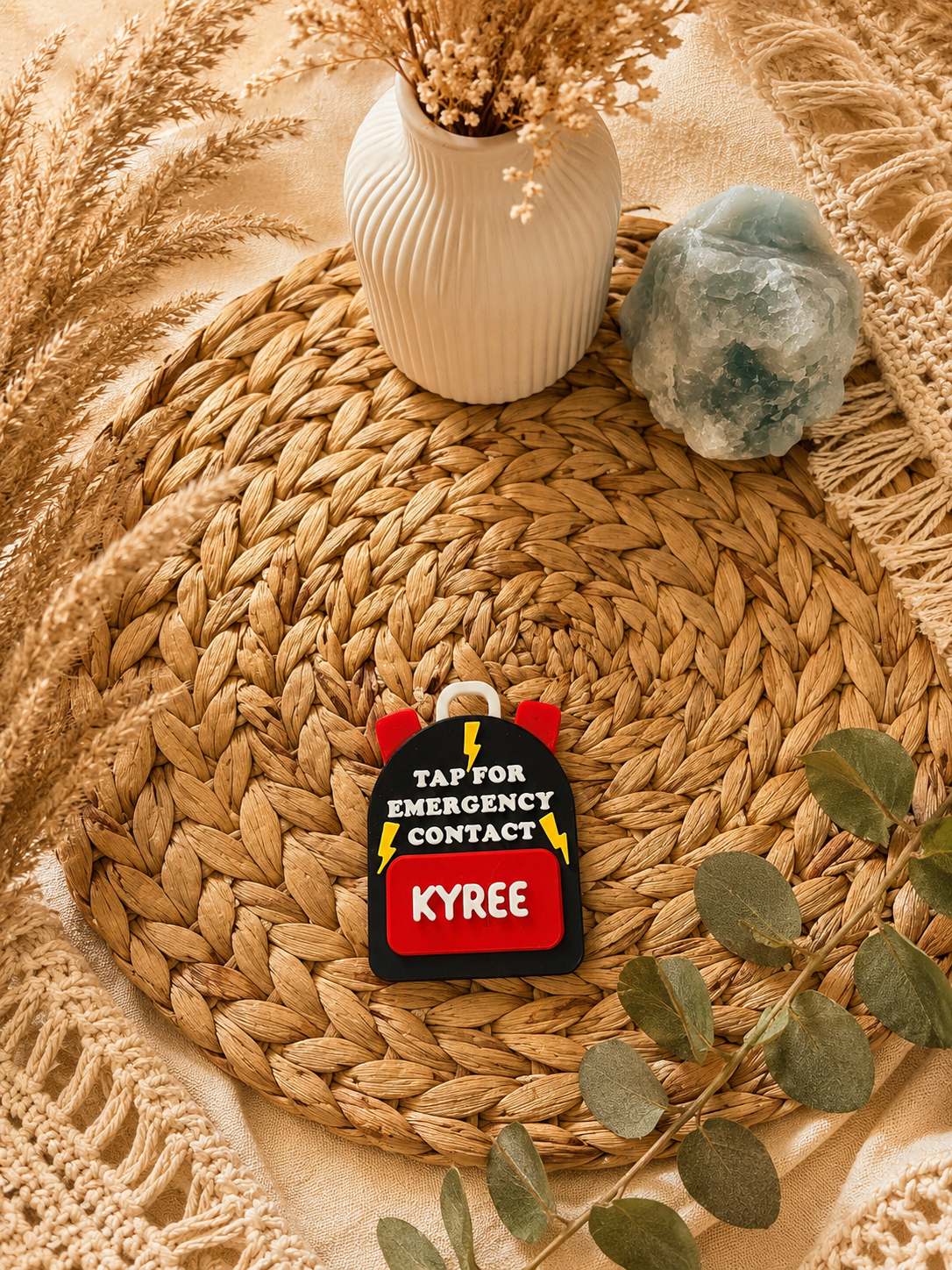 NFC Emergency Contact Keychain Kids