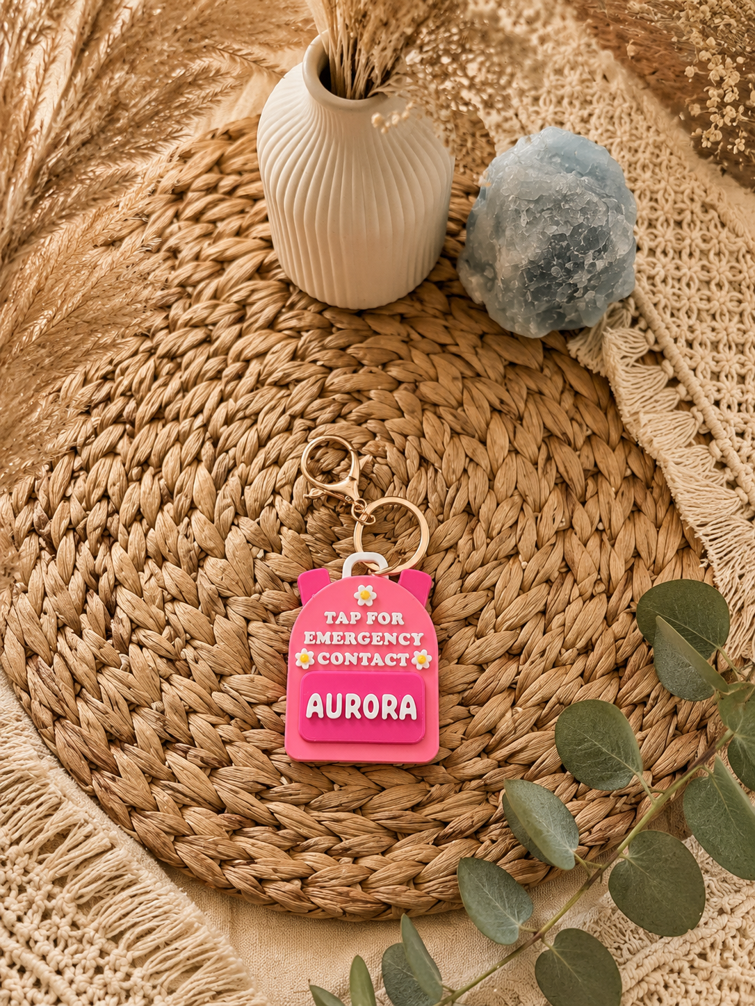 NFC Emergency Contact Keychain Kids