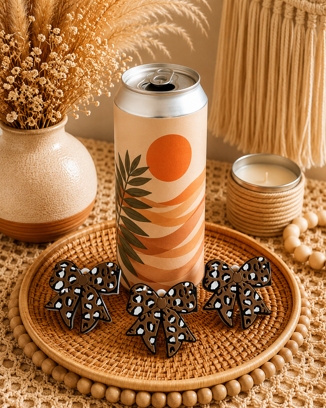 Leopard Bow Can Opener - (Keychain)