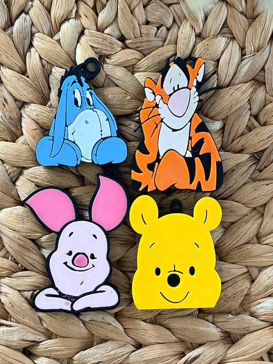 Winnie The Pooh Characters - (Keychain)