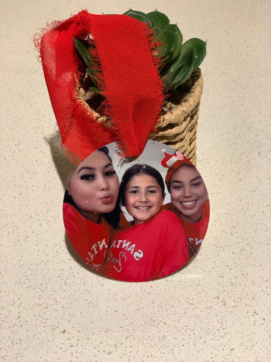 Personalised Aluminium Christmas Photo Ornaments