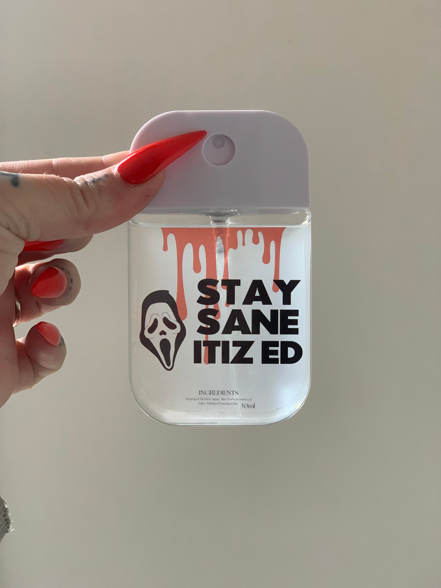 Hand Sanitizer Spray - Ghost Face - Stay Sane Itized