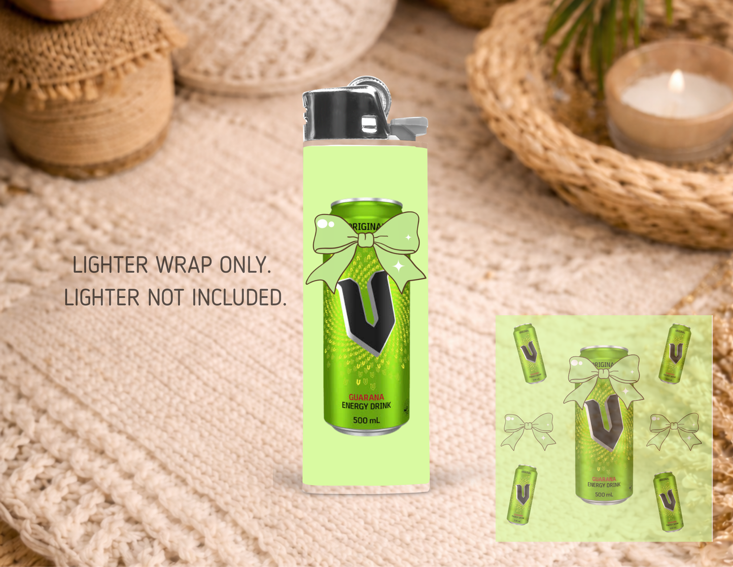 BIC Lighter Wrap #53 - Green V