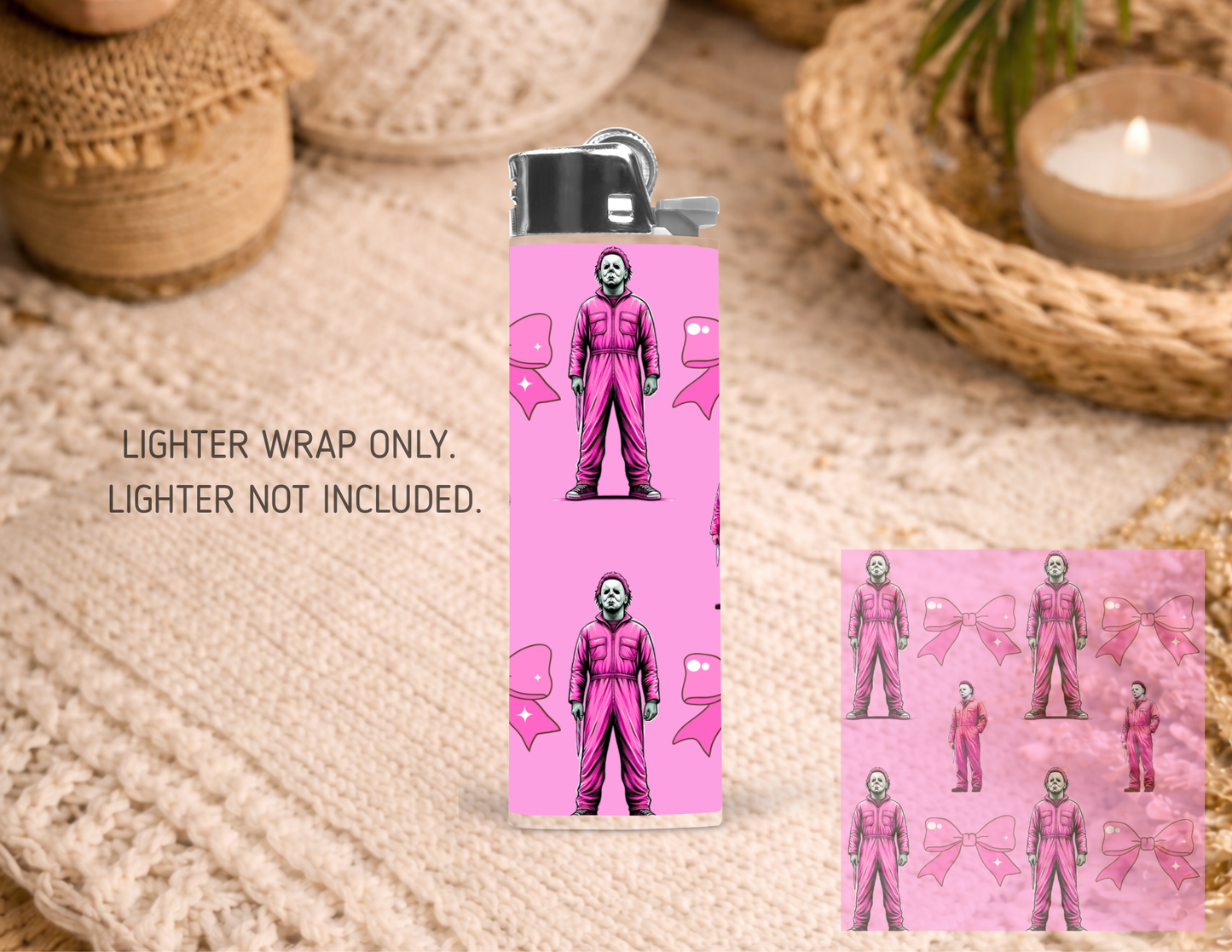 BIC Lighter Wrap #46 - Pink Michael Myers