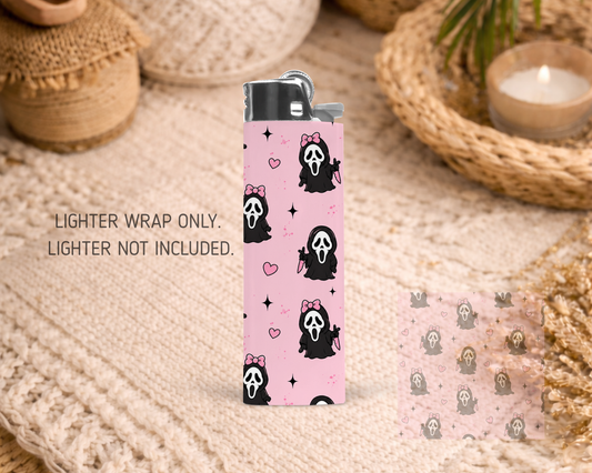 BIC Lighter Wrap #91- Pink Mini Bow Ghostface