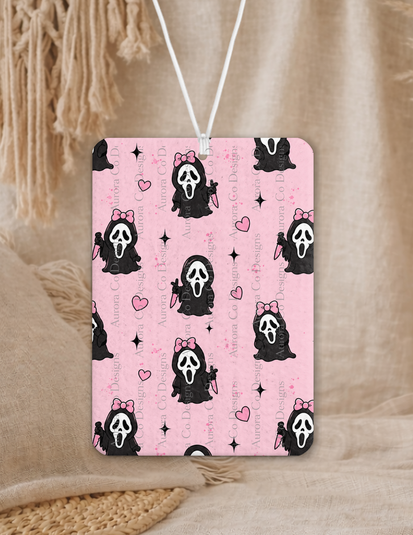 Mini Pink Bow Ghostface - Air Freshener