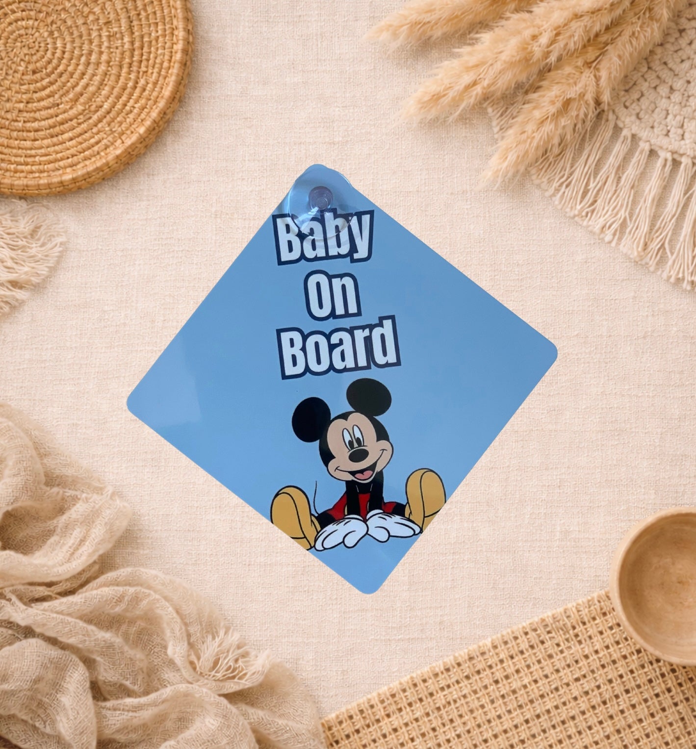 Baby On Board Sign - Mickey