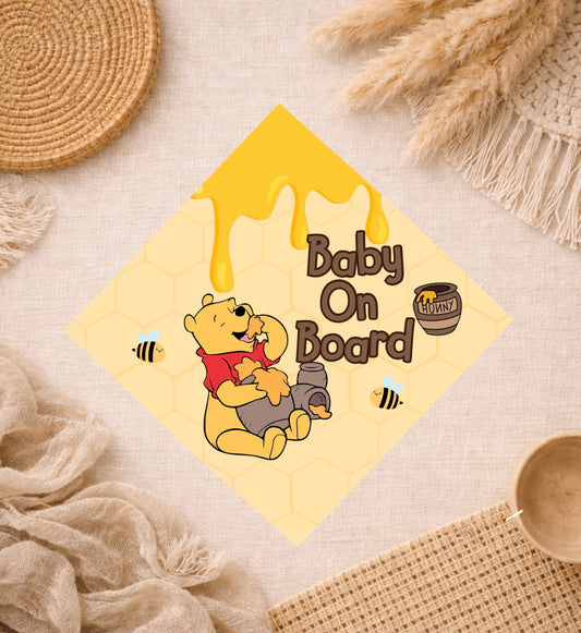 Baby On Board Car Sign - Winnie