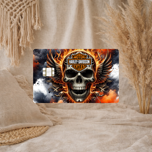 Bank Card Wrap - Skull Harley Davidson